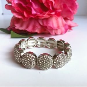 Natasha Accessories Round Pave Crystal Bracelet